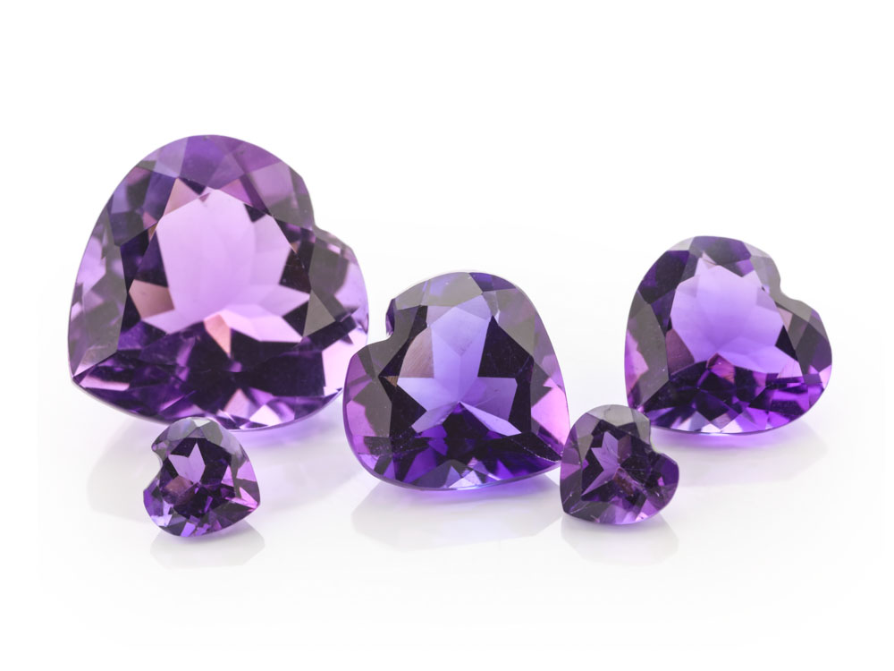 Amethyst 3.00mm Heart Shape Mid to Strong Colour 