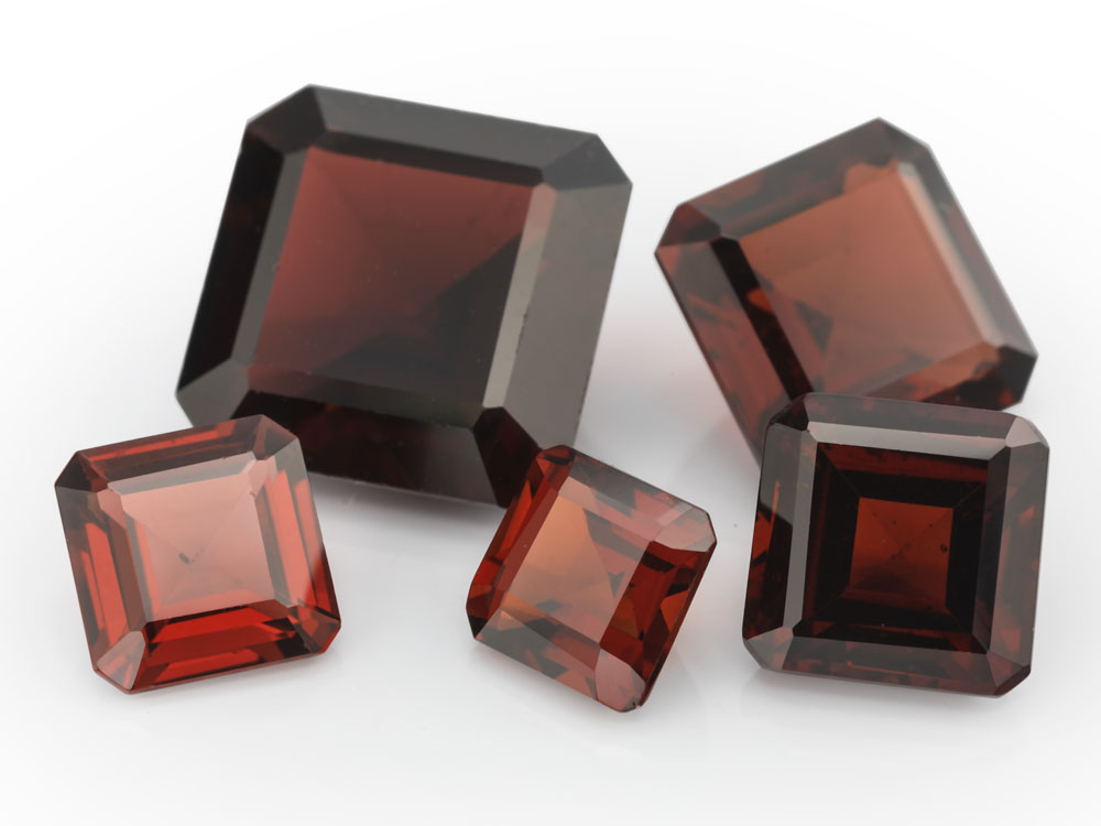 Almandine Garnet 5.00mm Square Emerald Cut