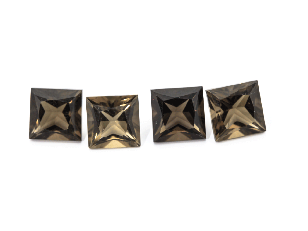 Smoky Quartz 5.00mm Princess Cut