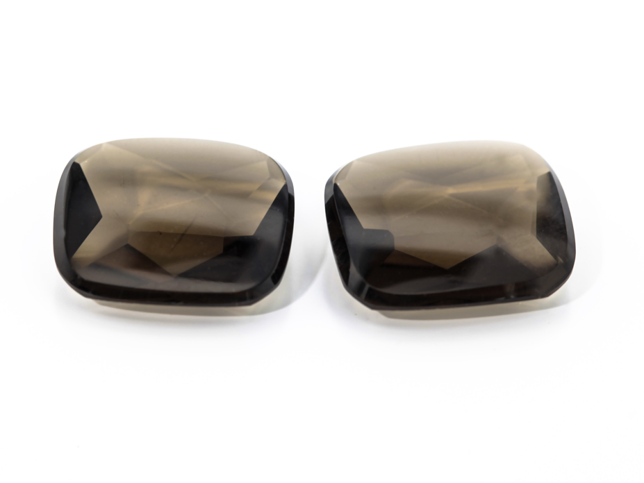 Smoky Quartz 10x8mm Rectangular Buff Top 