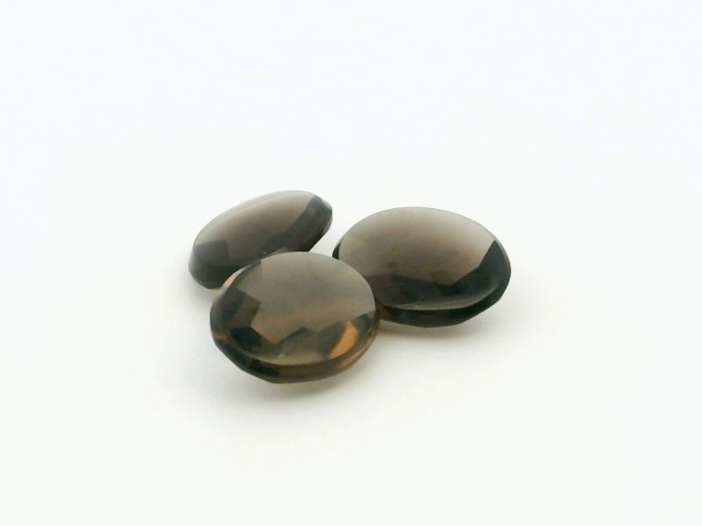 Smoky Quartz 10x8mm Oval Buff Top 