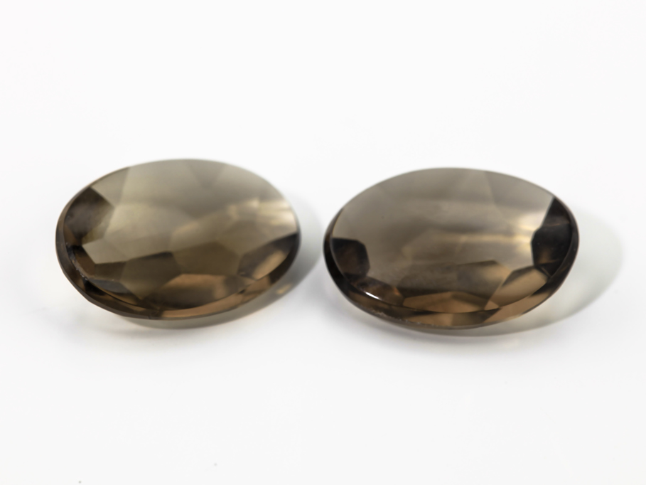 Smoky Quartz 14x10mm Oval Buff Top 