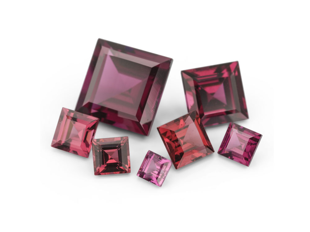 Rhodolite Garnet 2.00mm Carre Cut