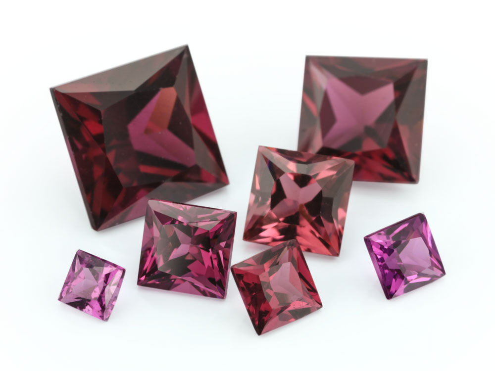 Rhodolite Garnet 2.50mm Princess Cut