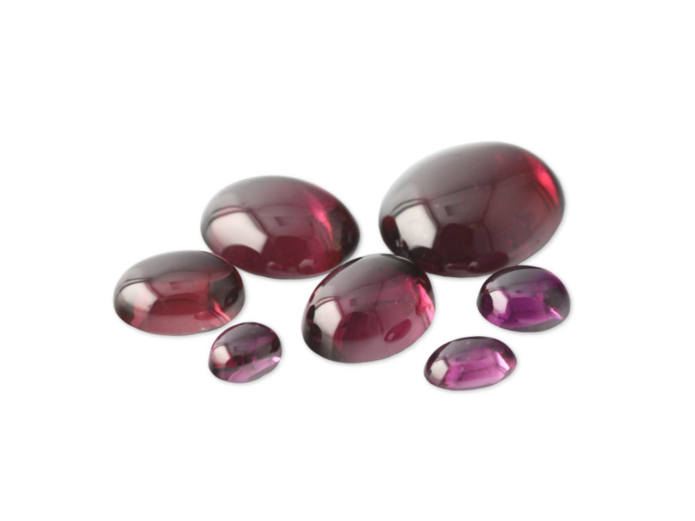 Rhodolite Garnet 4x3mm Oval Cabochon