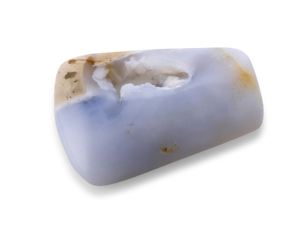 Blue Chalcedony 30x20x10mm Trapezium Cabochon