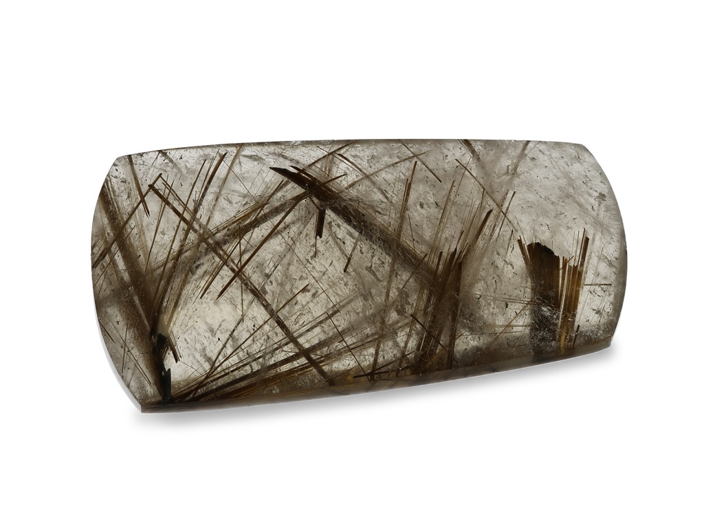 Rutilated Quartz 43x18x22mm Fancy Barrel