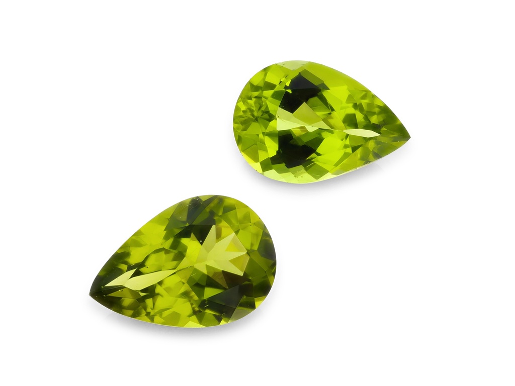 Peridot 13x9mm Pear Shape Pair