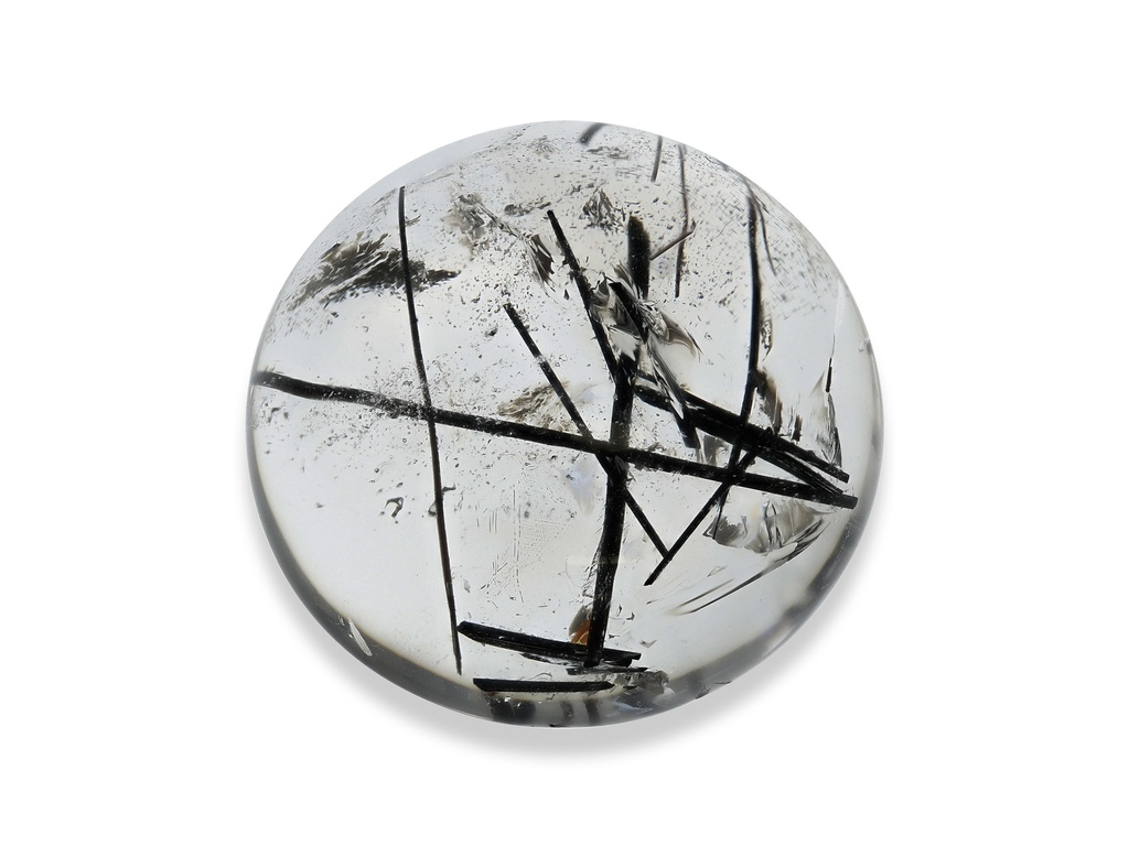 Tourmalated Quartz 23mm Round Cabochon