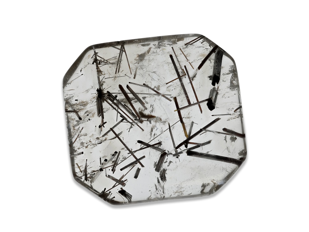 Tourmalated Quartz 32x30mm Emerald Cut