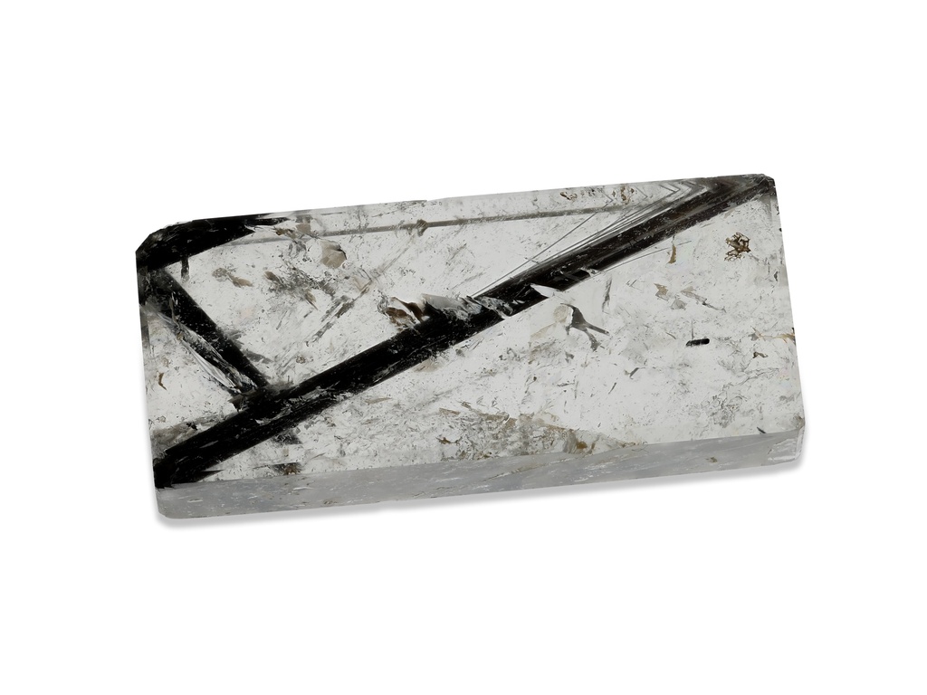 Tourmalated Quartz 36x15mm Baguette