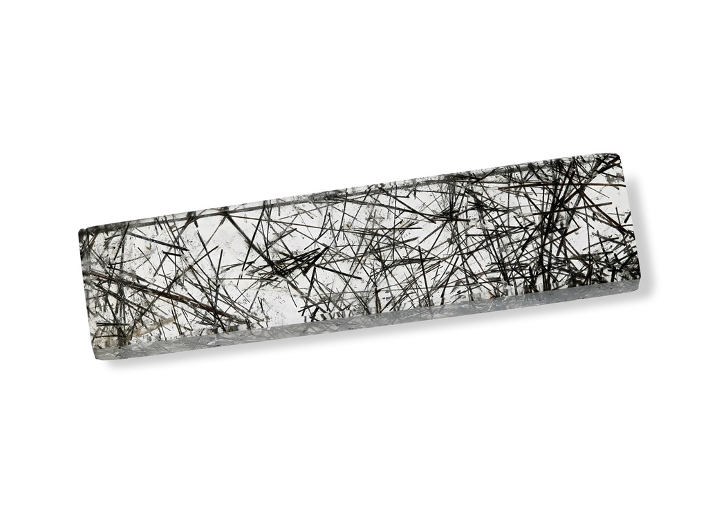 Tourmalated Quartz 56x12mm Baguette