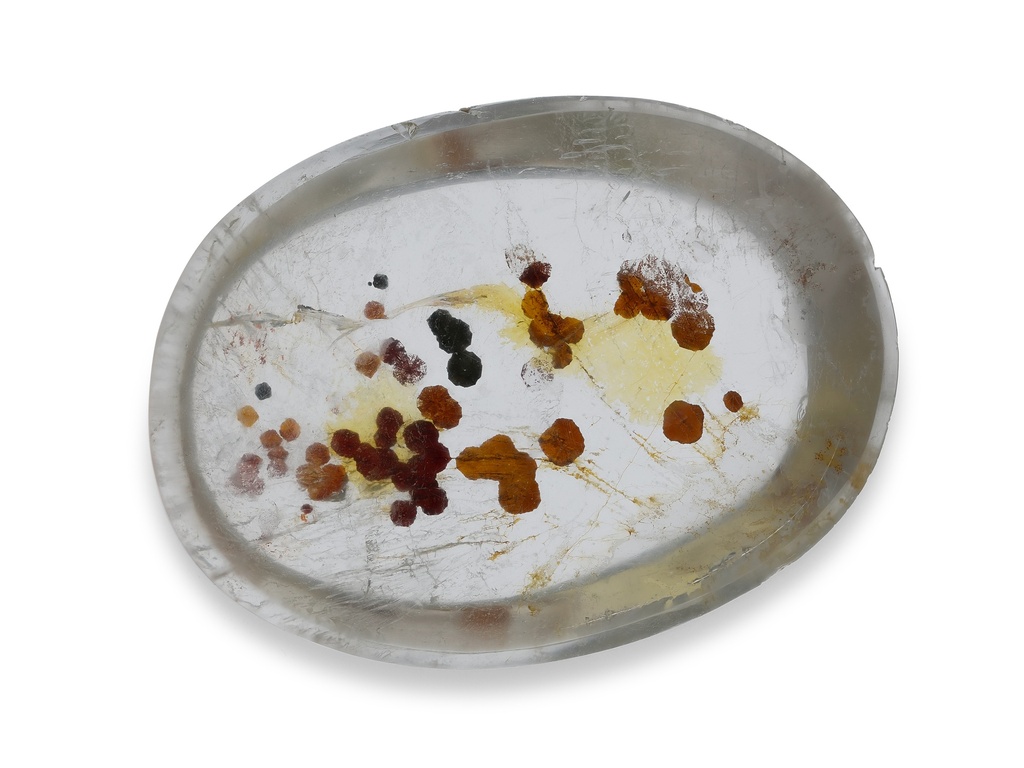 Natural Iron Stain in Quartz 22x16mm  Oval