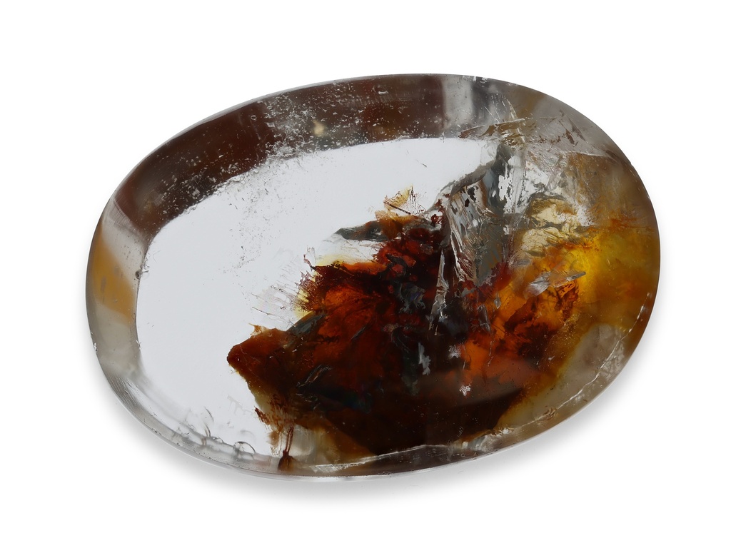 Natural Iron Stain in Quartz 24x17mm Oval