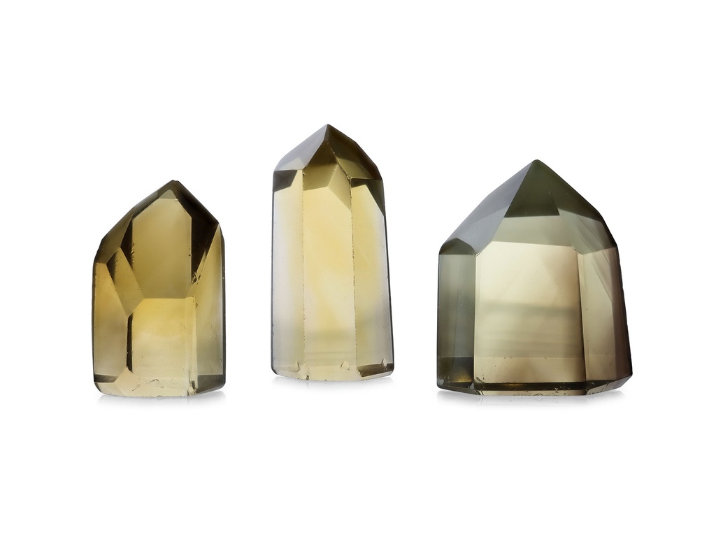 Smoky Citrine Points 20-30mm Light Lemon Wide Sized