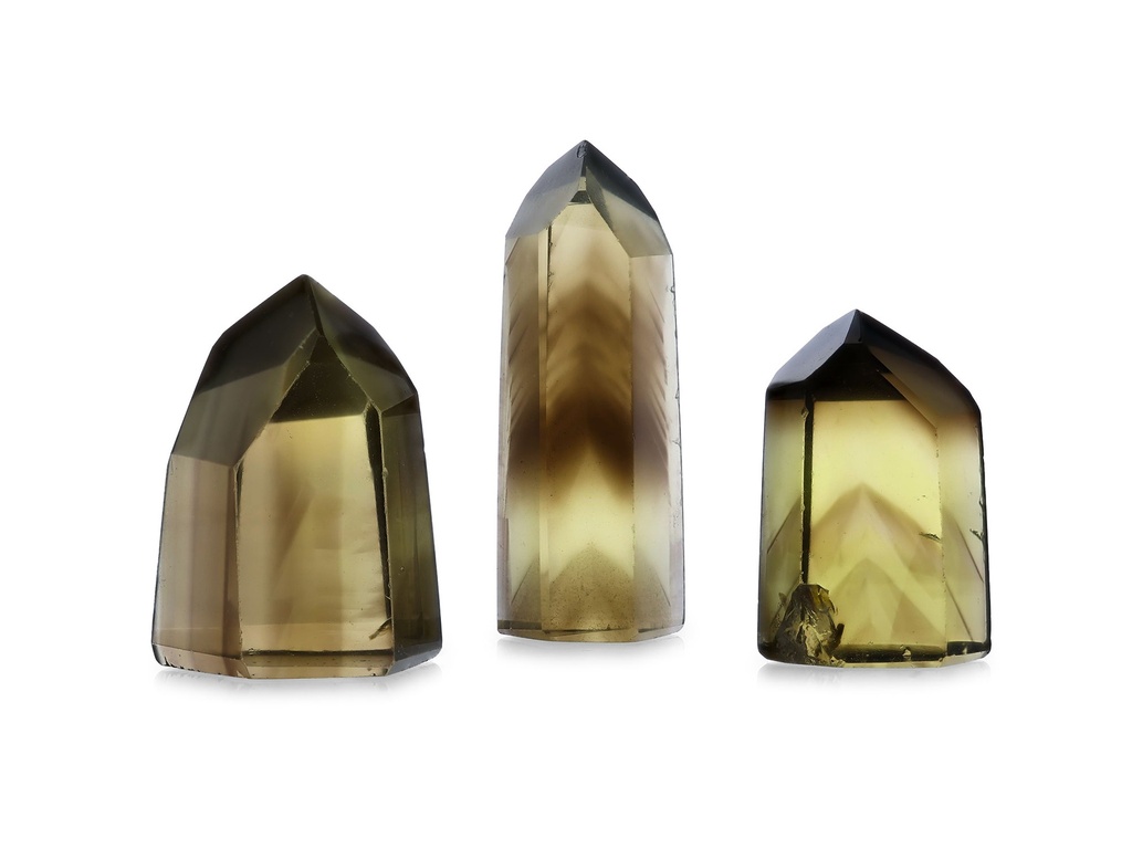 Smoky Citrine Points 20-30mm Lemon Yellow Phantom