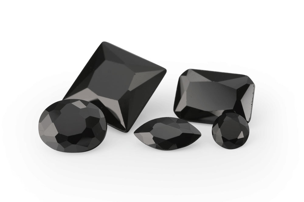 Cubic Zirconia 5x3mm Radiant Cut Black