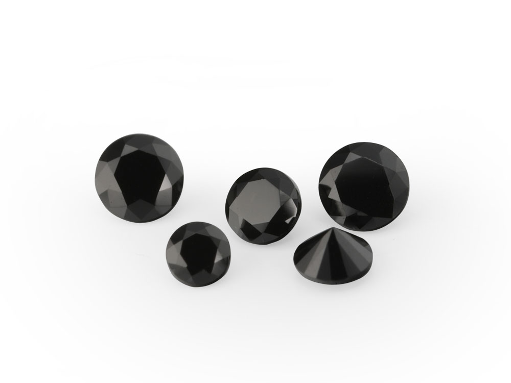 Cubic Zirconia 1.75mm Round Black Signity