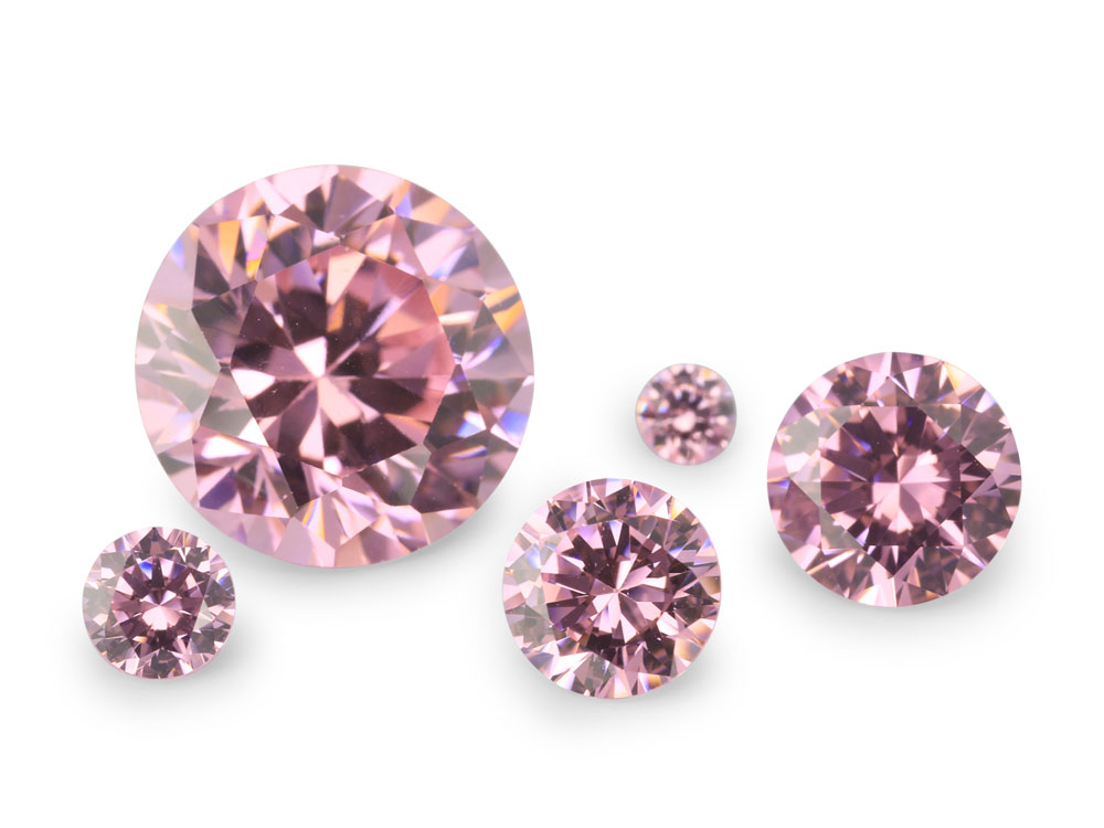 Cubic Zirconia 1.50mm Round Pink