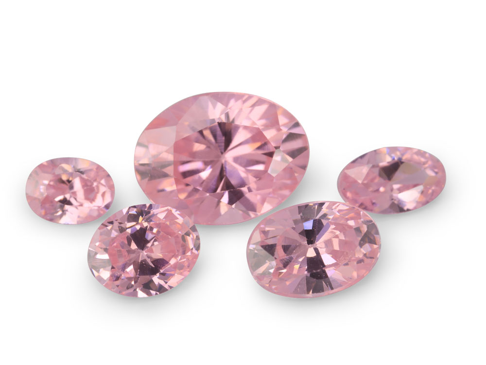 Cubic Zirconia 4x3mm Oval Pink