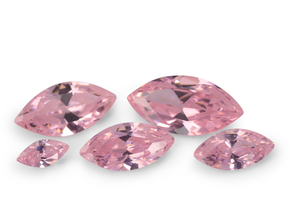 Cubic Zirconia 4x2mm Marquise Pink