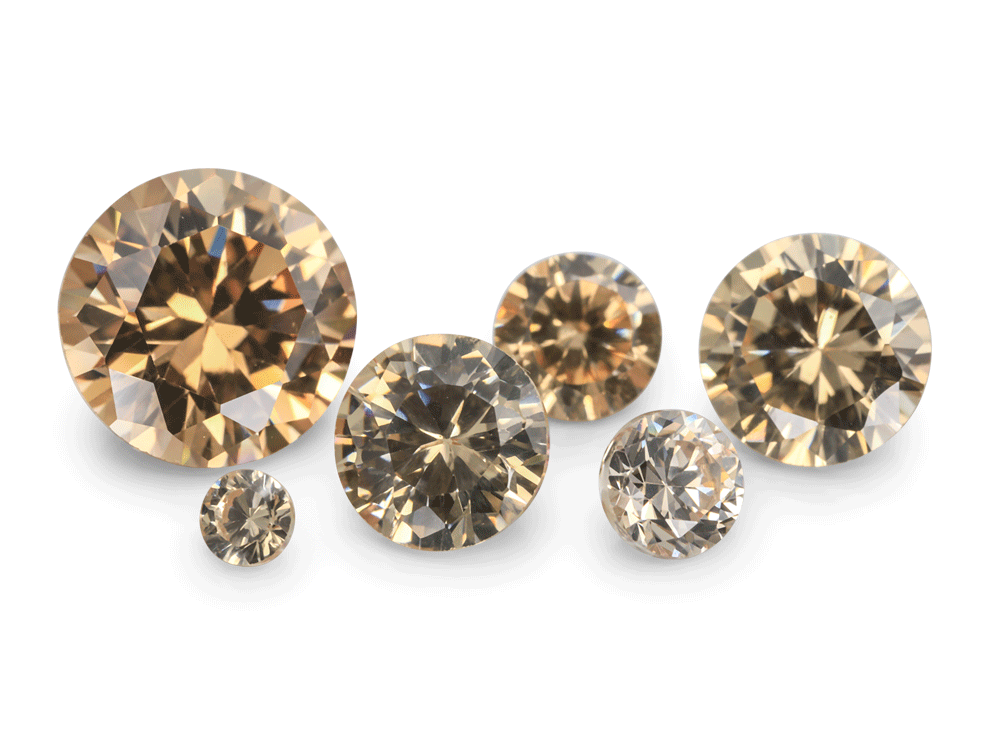 Cubic Zirconia 2.25mm Round Champagne