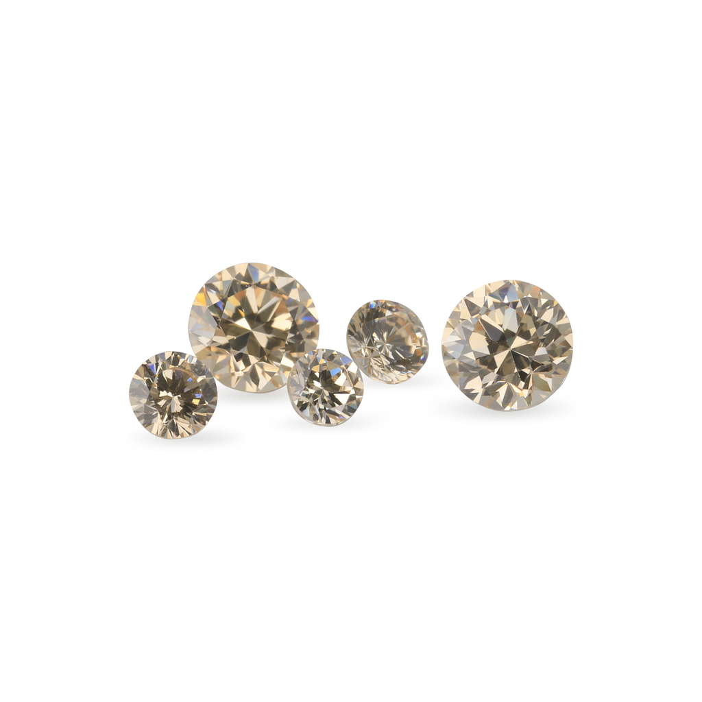 Cubic Zirconia 1.75mm Round Champagne Signity