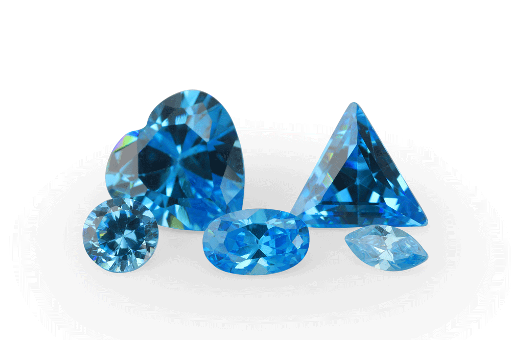 Cubic Zirconia 5x3mm Oval Blue