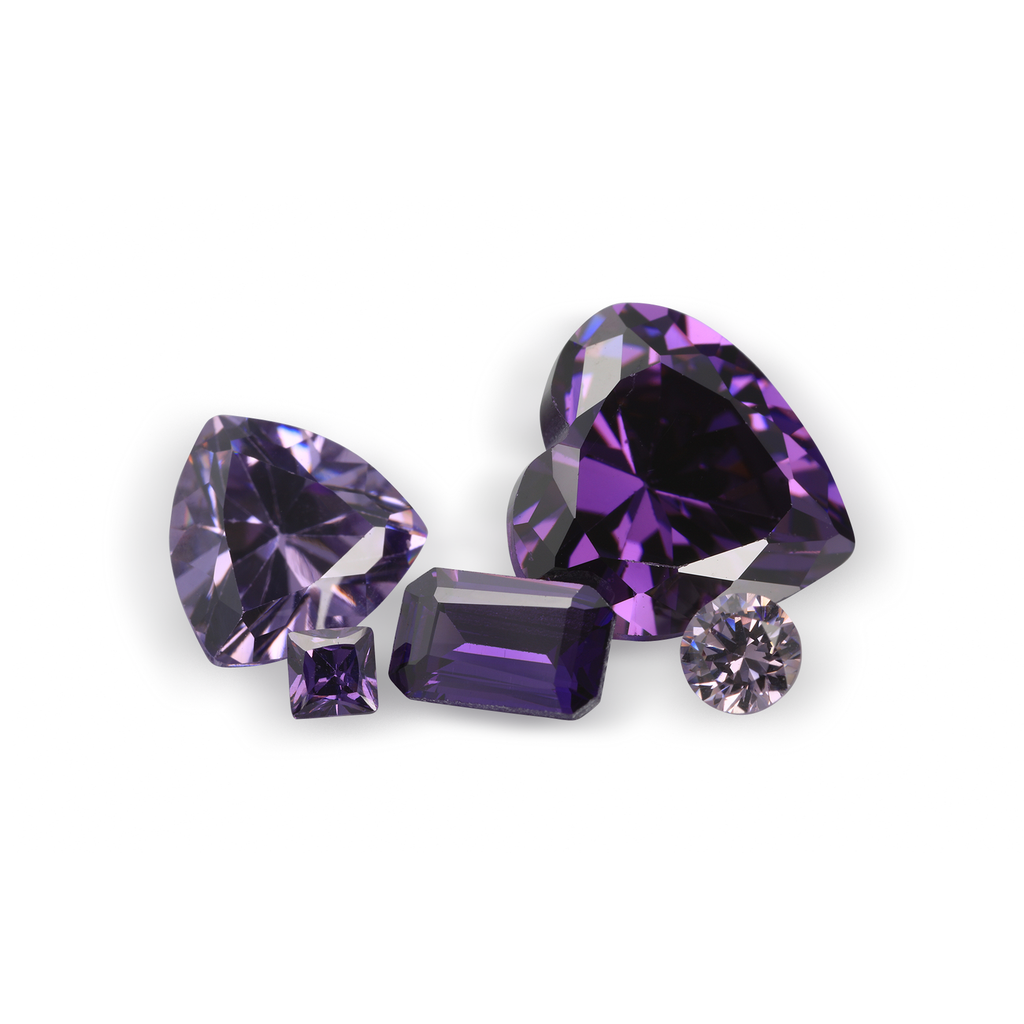 Cubic Zirconia 5x3mm Oval Purple