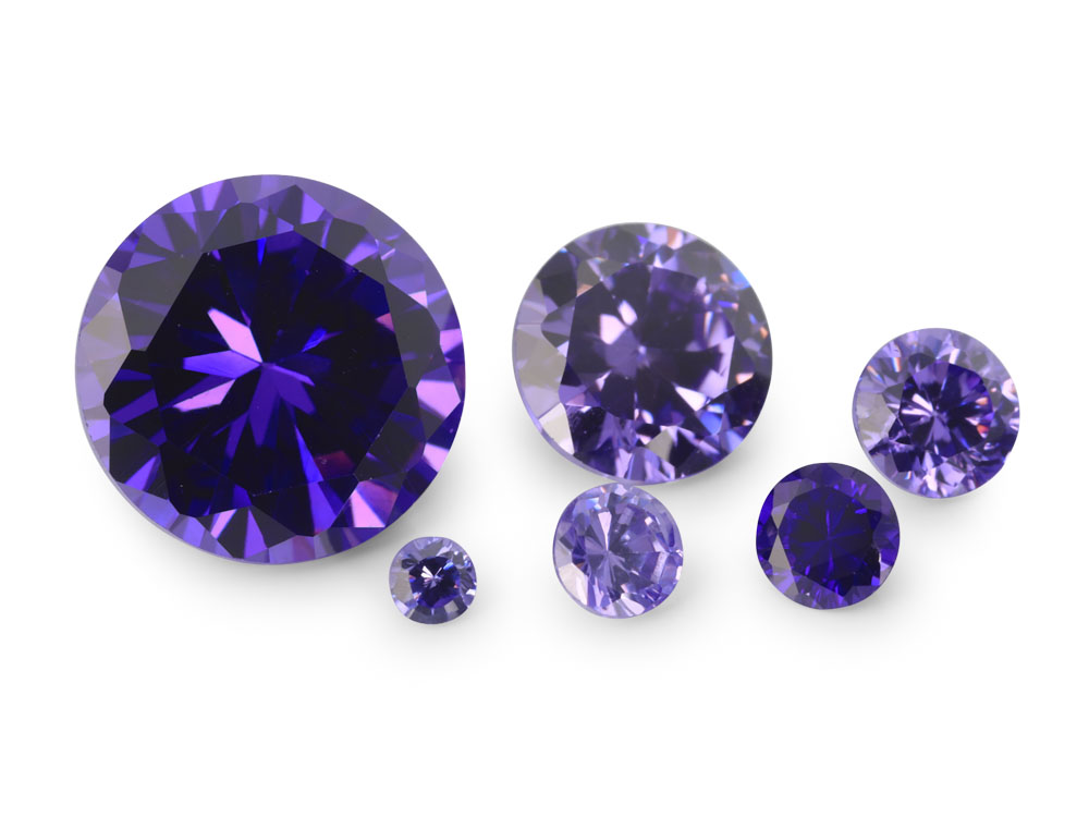 Cubic Zirconia 1.75mm Round Violet