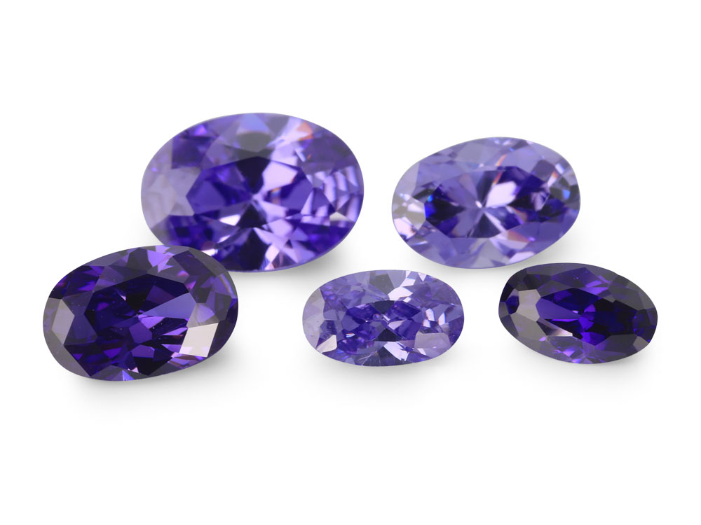 Cubic Zirconia 5x3mm Oval Violet