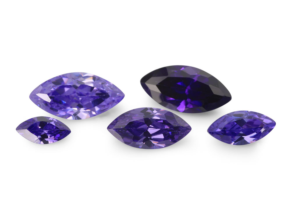 Cubic Zirconia 4x2mm Marquise Violet