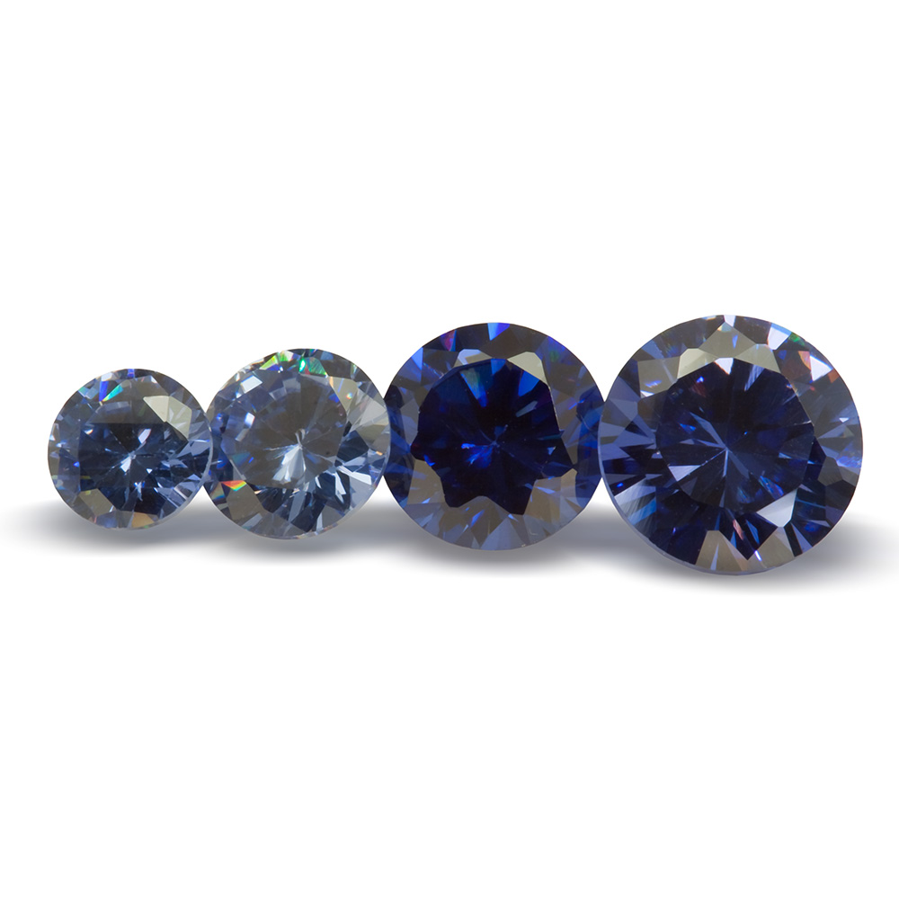 Cubic Zirconia 2.00mm Round Dark Blue