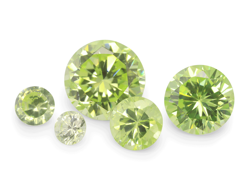 Cubic Zirconia 4.50mm Round Light Green