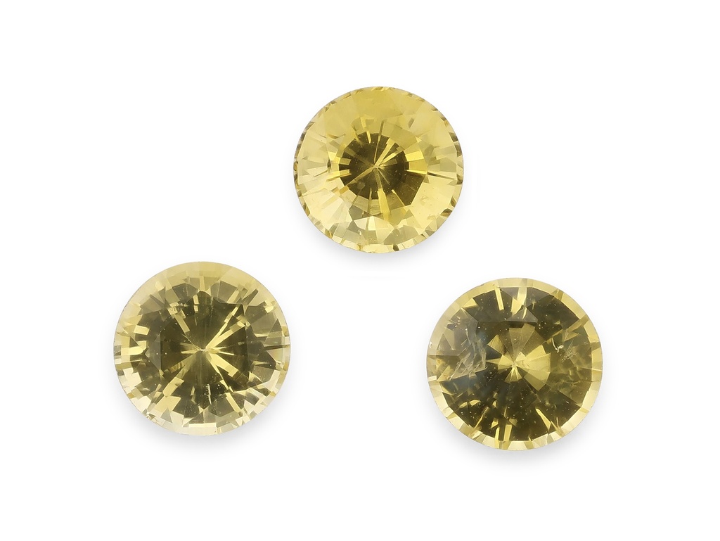 Yellow Sapphire 2.00mm Round Diamond Cut