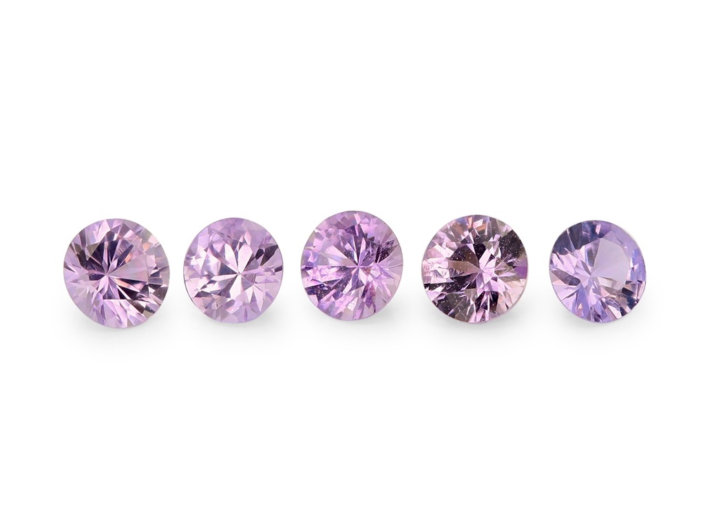 Purple Sapphire 2.50mm Round Diamond Cut