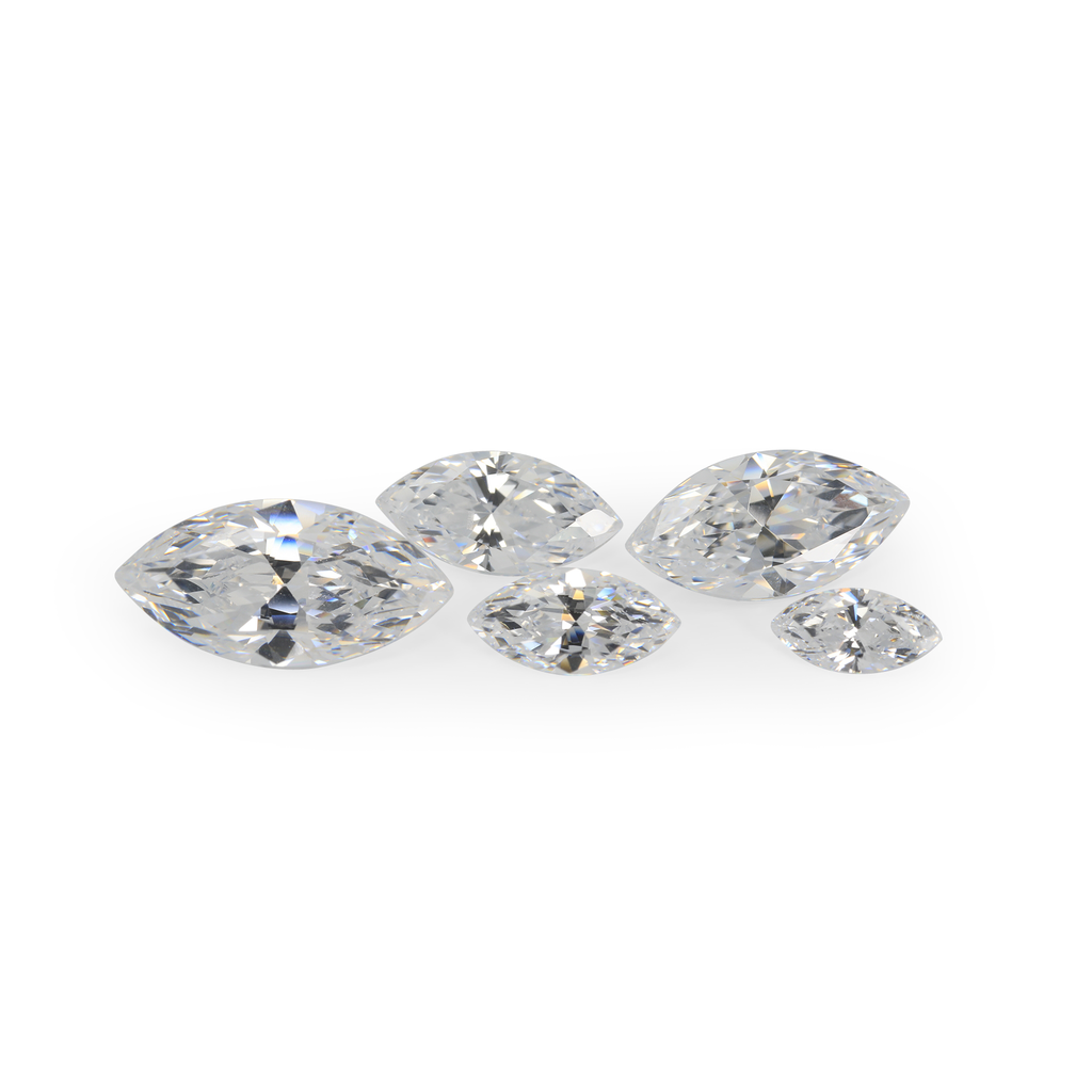 Cubic Zirconia 4x2mm Marquise White