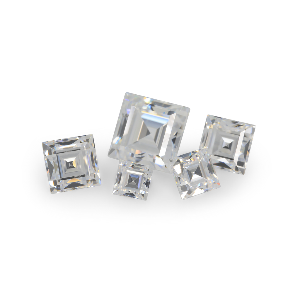 Cubic Zirconia 2.00mm Carre Cut White Signity