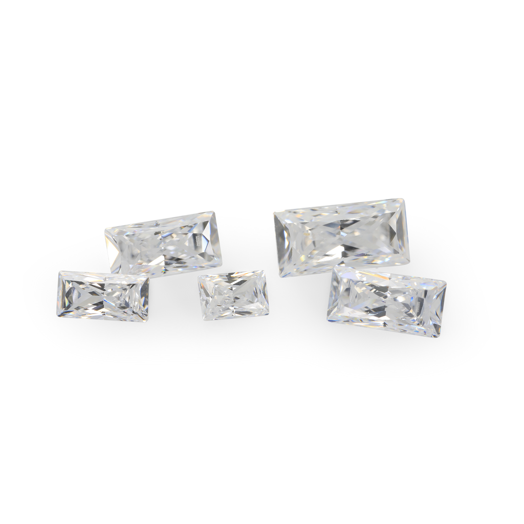 Cubic Zirconia 3x2mm Baguette Princess Cut White Signity