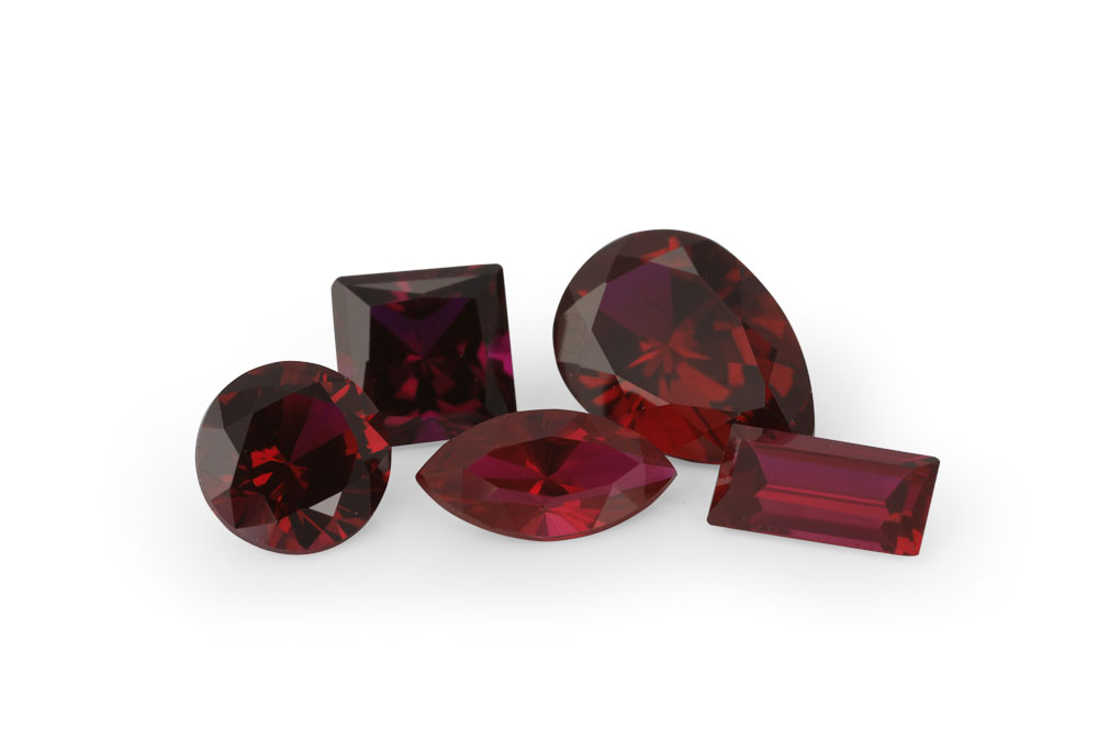 Synthetic Ruby Dark Red 5x2.5mm Baguette Signity 