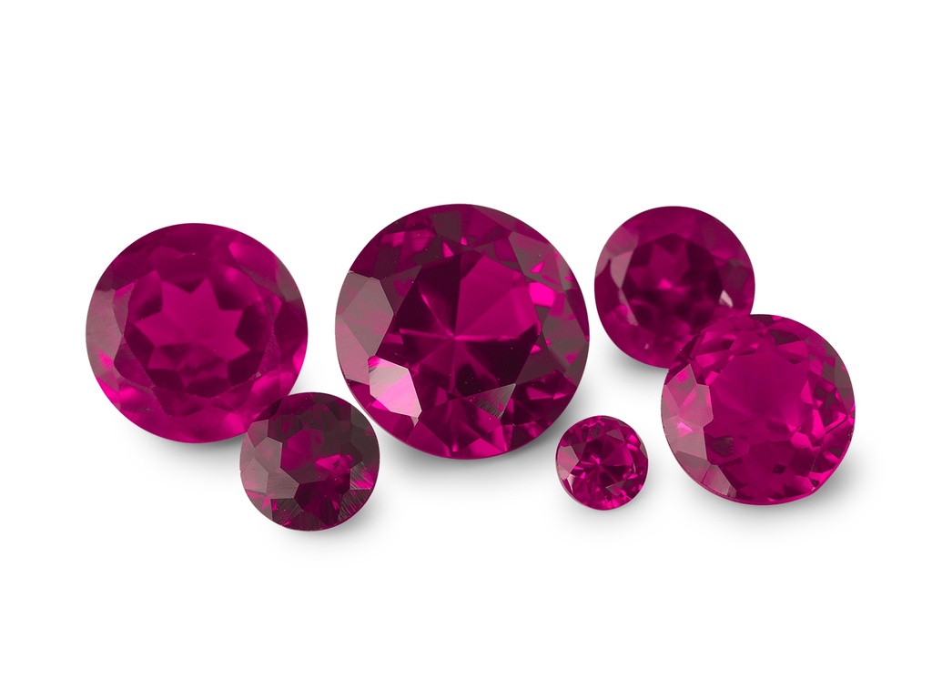 Synthetic Ruby Dark Pink 1.00mm Round