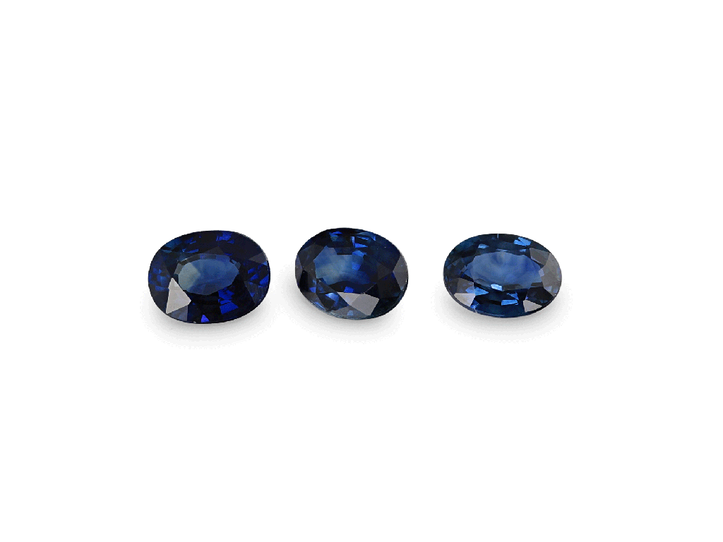 Australian Sapphire 4x3mm+/- Oval Steel Blue