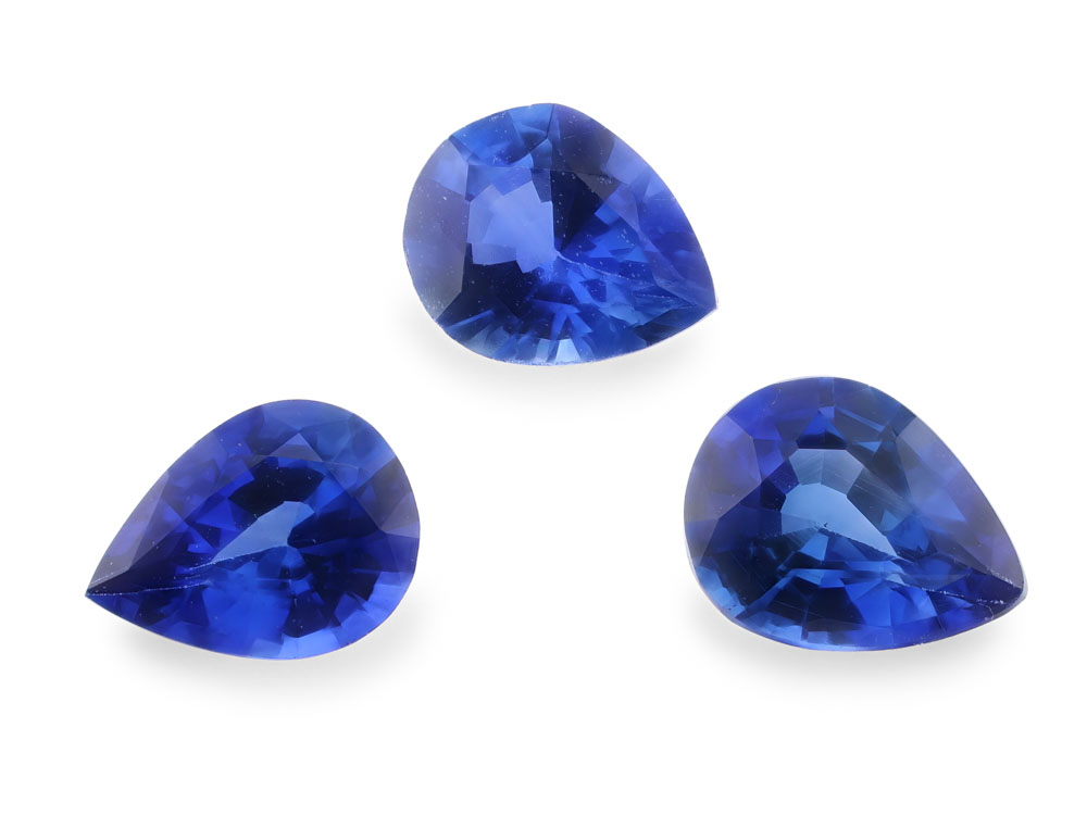 Ceylon Sapphire 4x3mm Pear Shape Strong Bright Blue