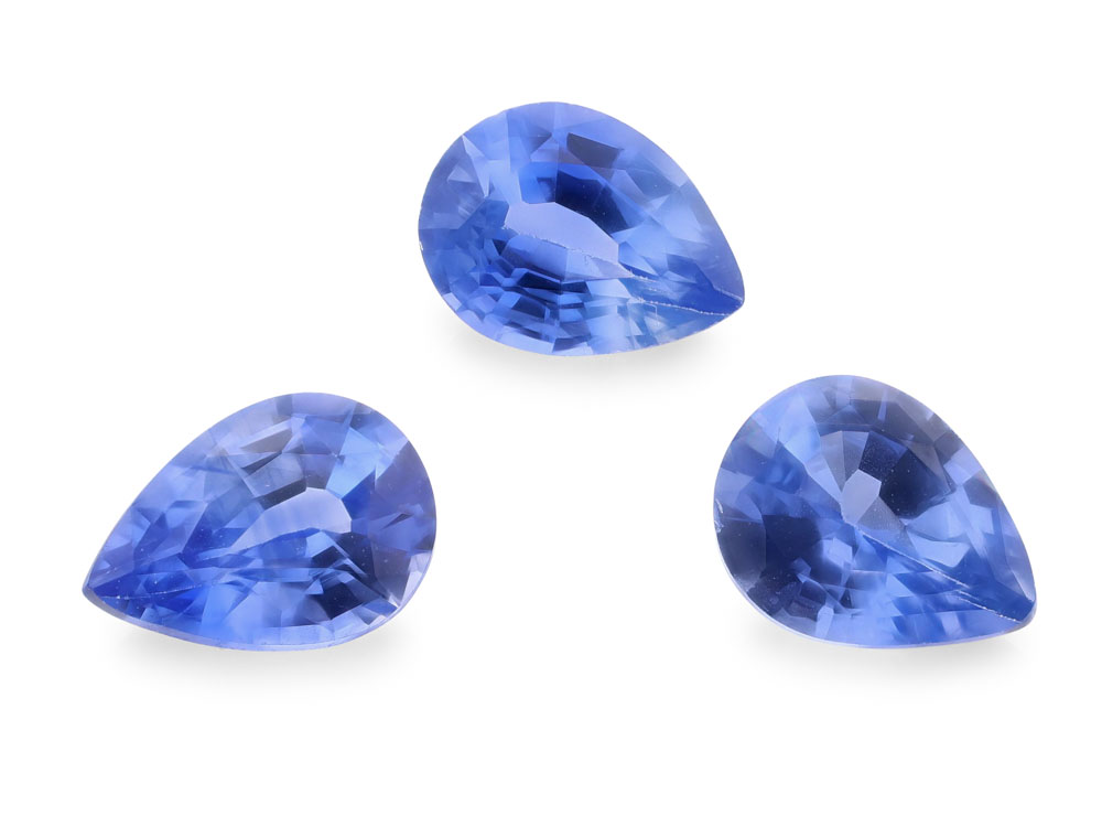 Ceylon Sapphire 4x3mm Pear Shape Bright Light Blue