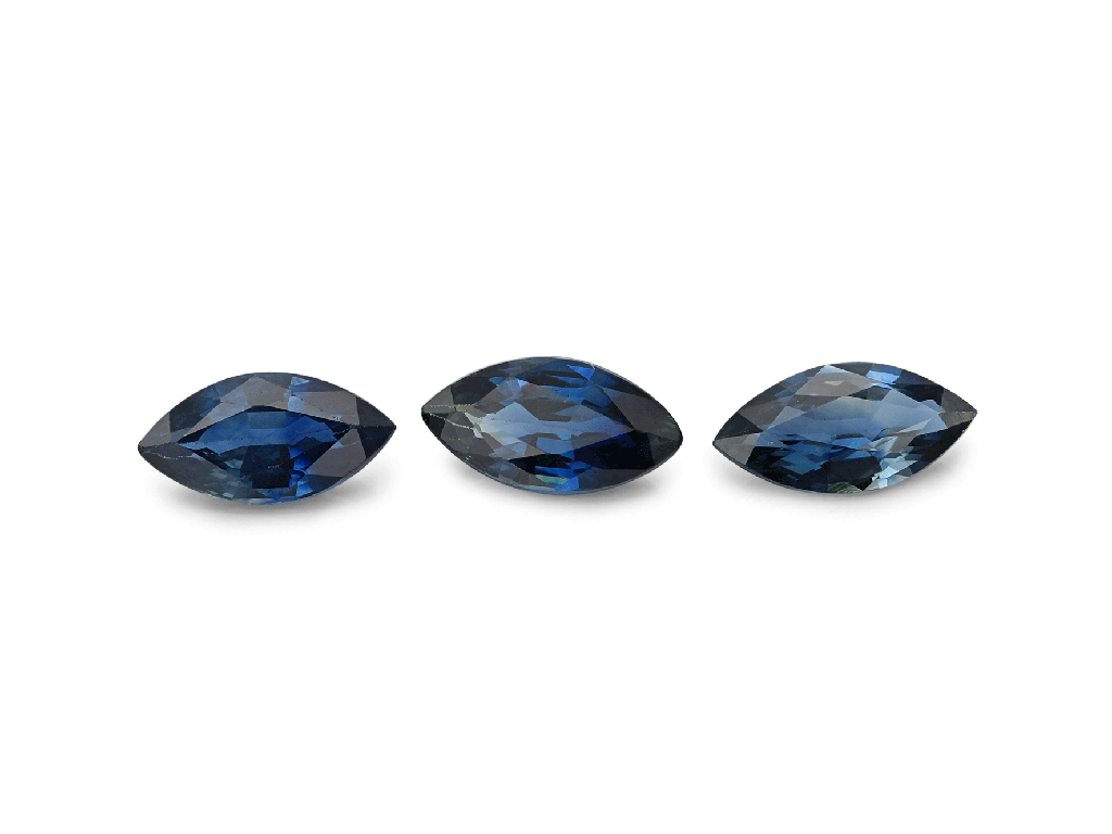 Australian Sapphire 6x3mm Marquise Steel Blue