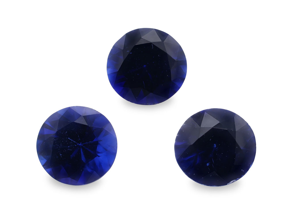 Ceylon Sapphire 3.25mm Round Deep Blue