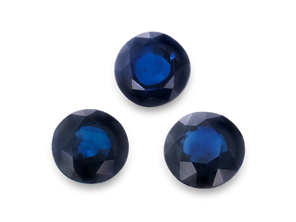 Australian Sapphire 3.25mm Round Dark Blue