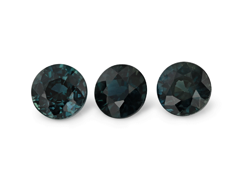 Australian Sapphire 3.75mm Round Blue Green