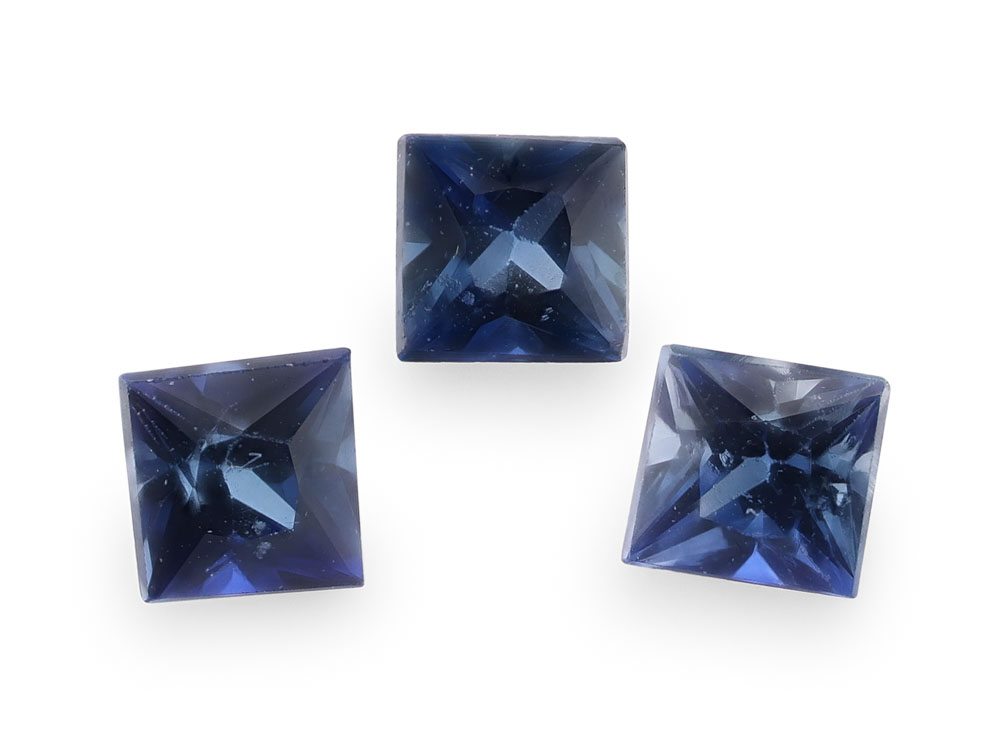 Ceylon Sapphire 4.00mm Princess Cut Strong Deep Blue