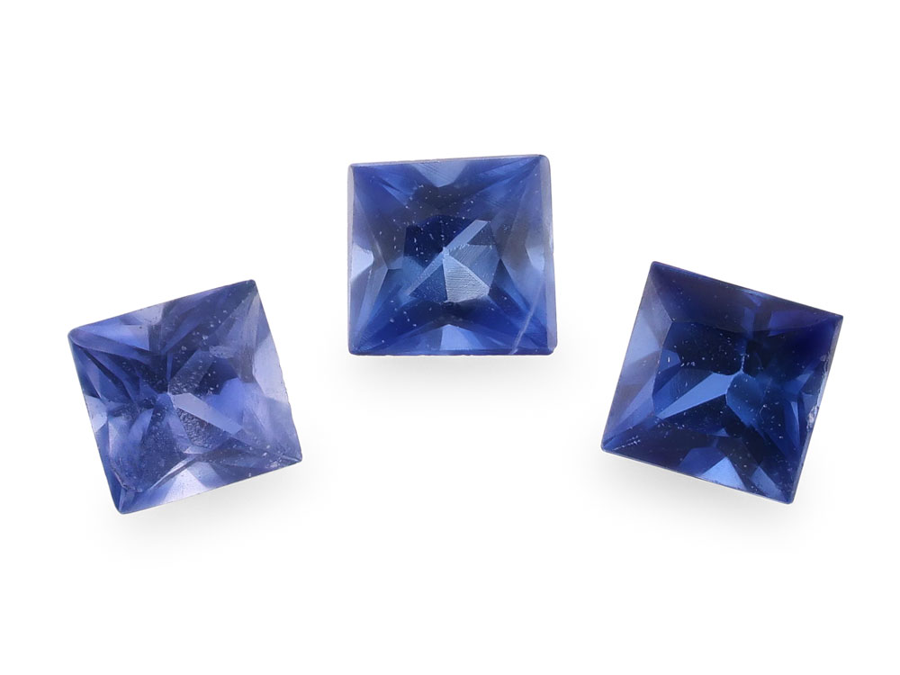 Ceylon Sapphire 3.25mm Princess Cut Mid Blue